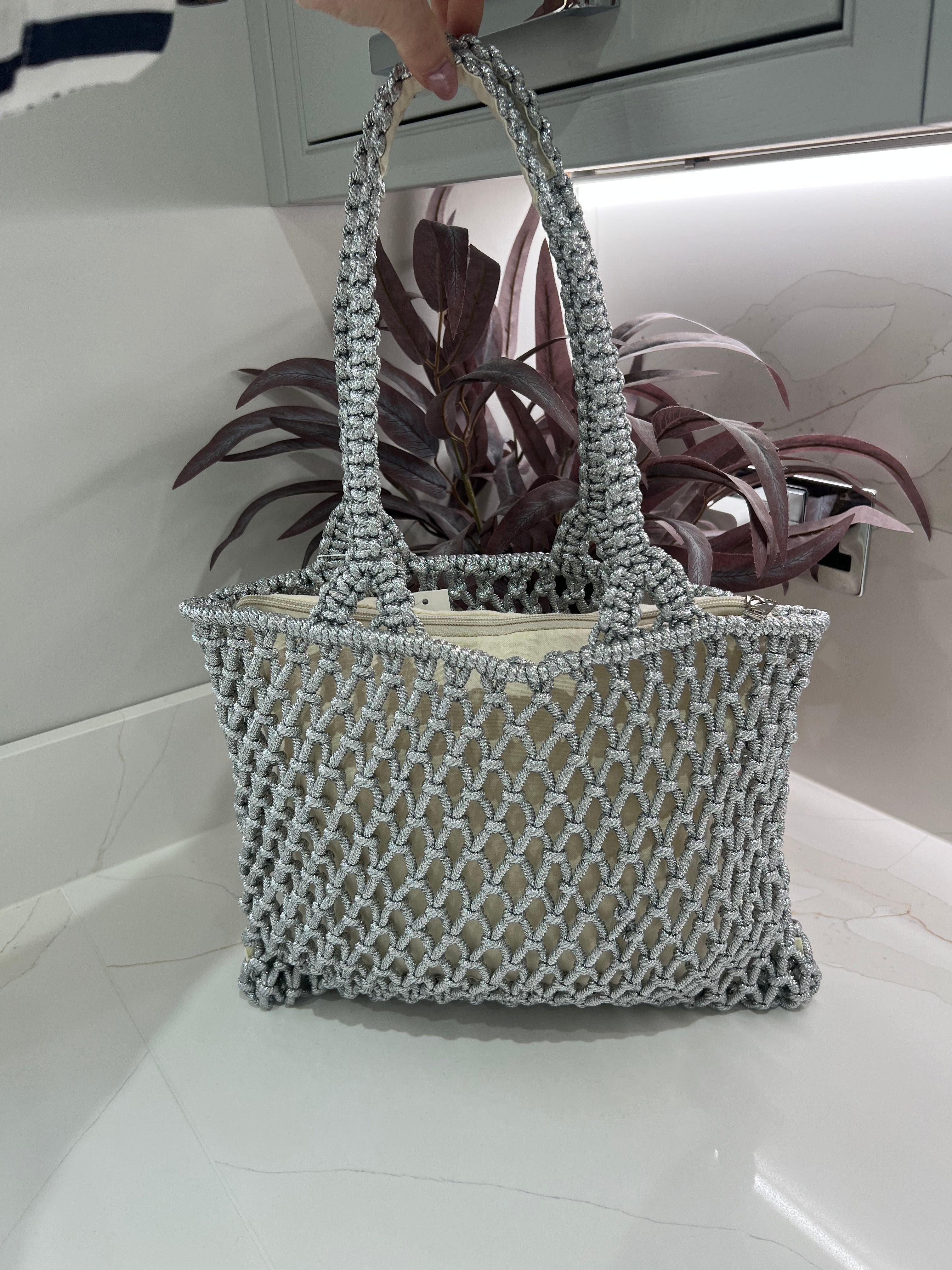 Gigi Metallic Rope Bag