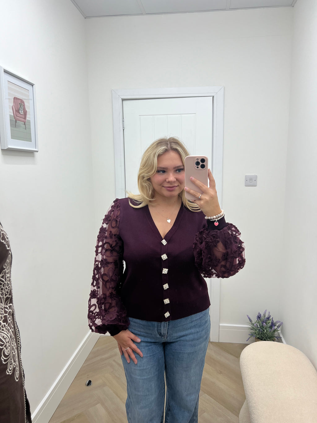 Dahlia Diamanté Button Cardigan