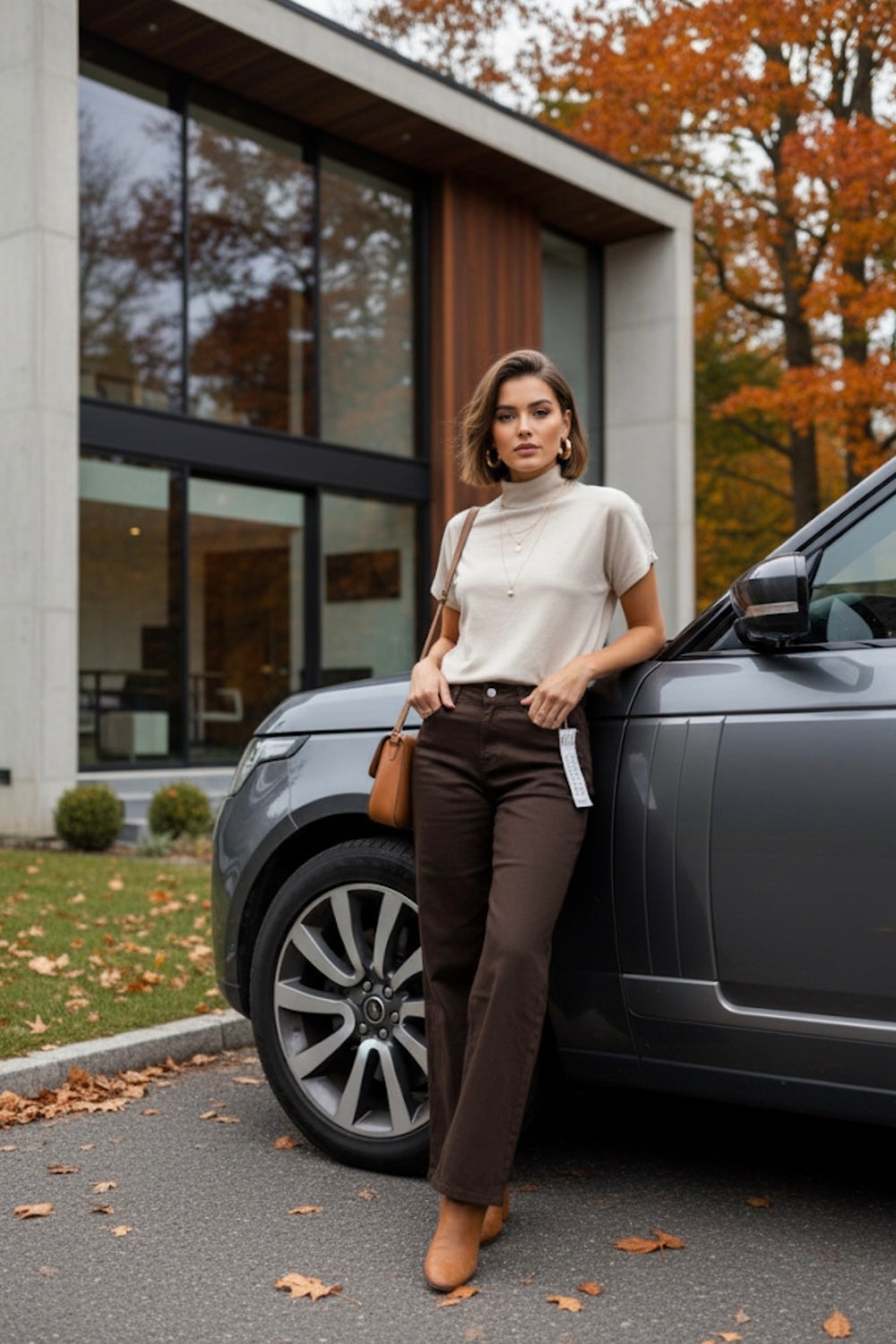 ✨ Polly High Neck Top Short Sleeve