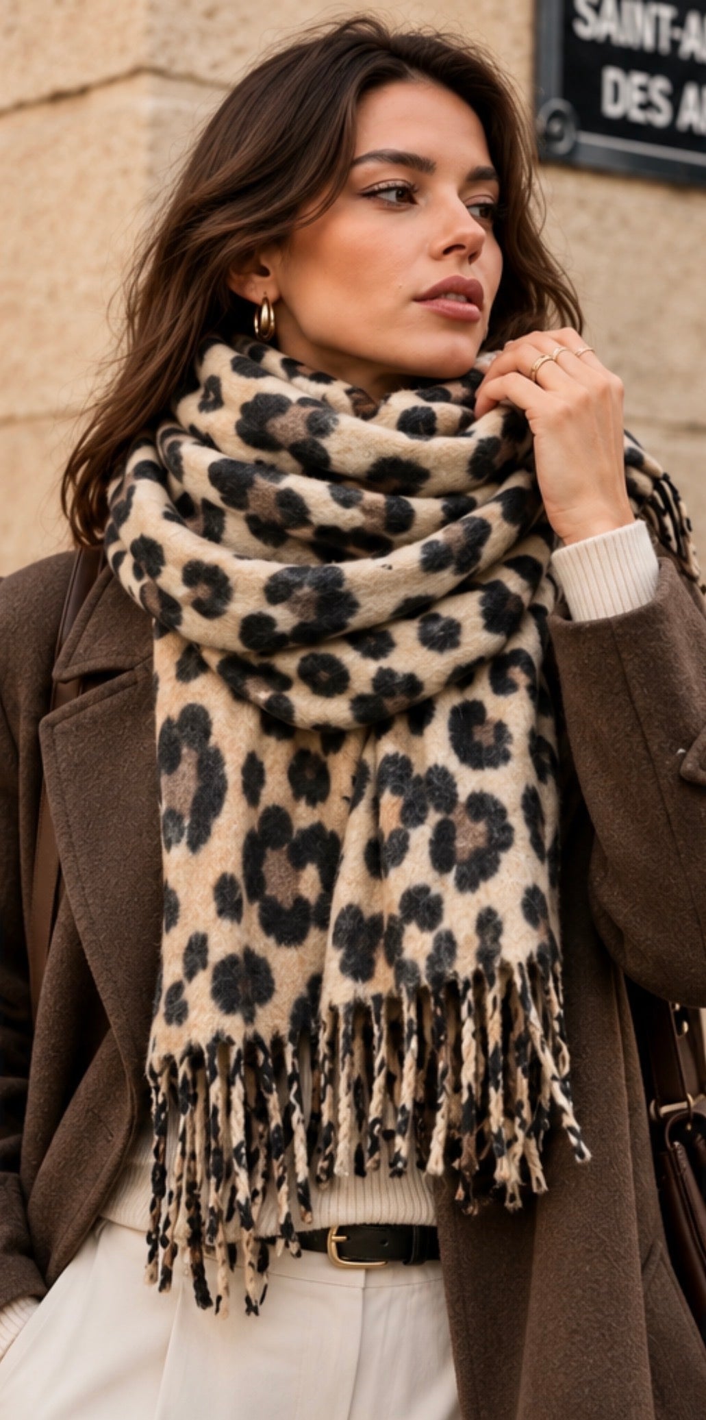 Chunky Leopard Scarf