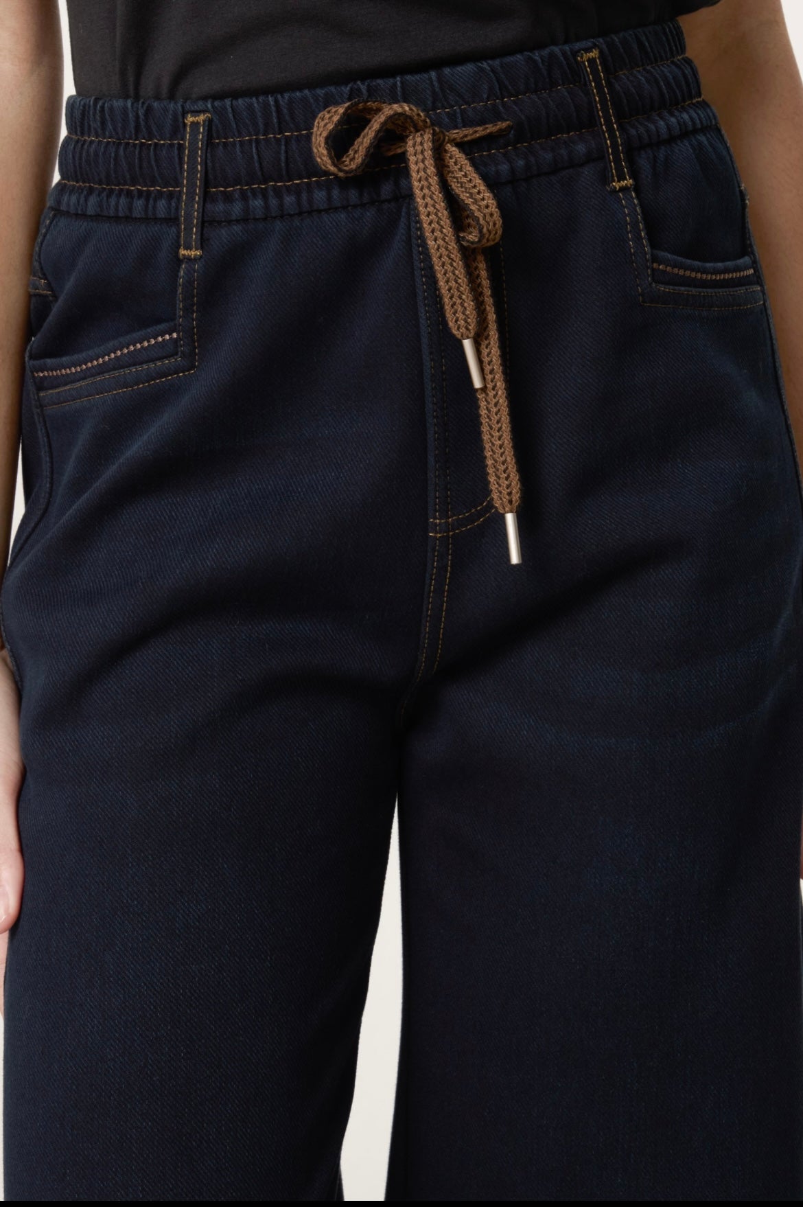 Indigo Ease Wide-Leg Jeans