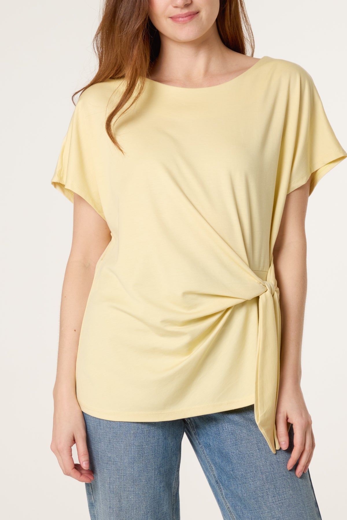 The Louise Tie Side Short Sleeve Jersey Top