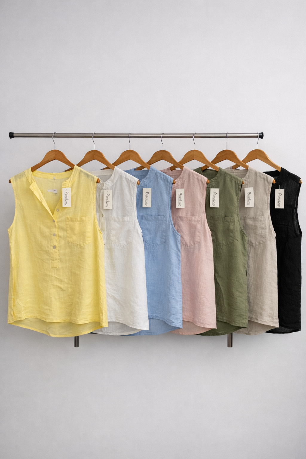 Lorna Sleeveless Linen Shirt