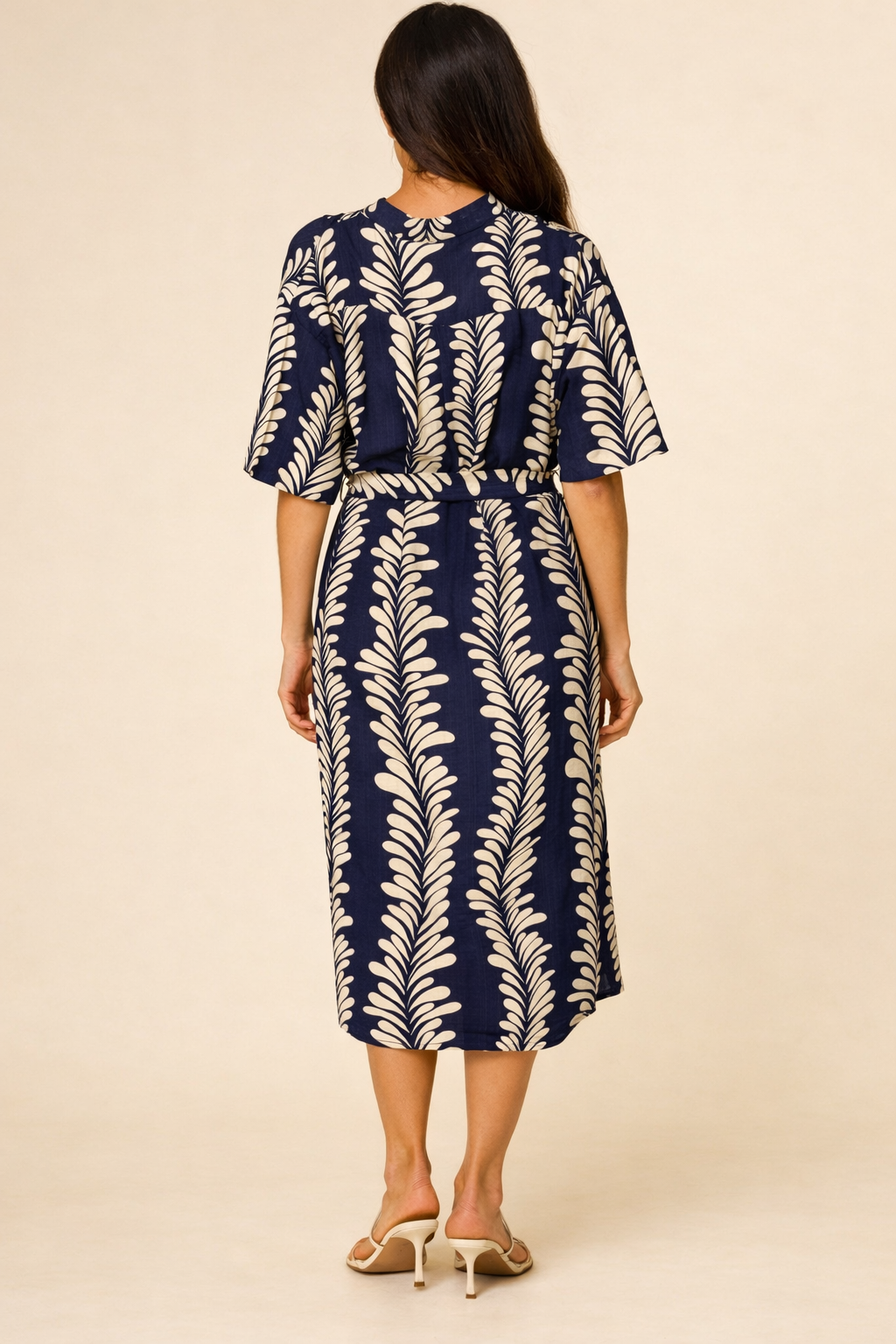Orla – Vine Leaf Belted Dress