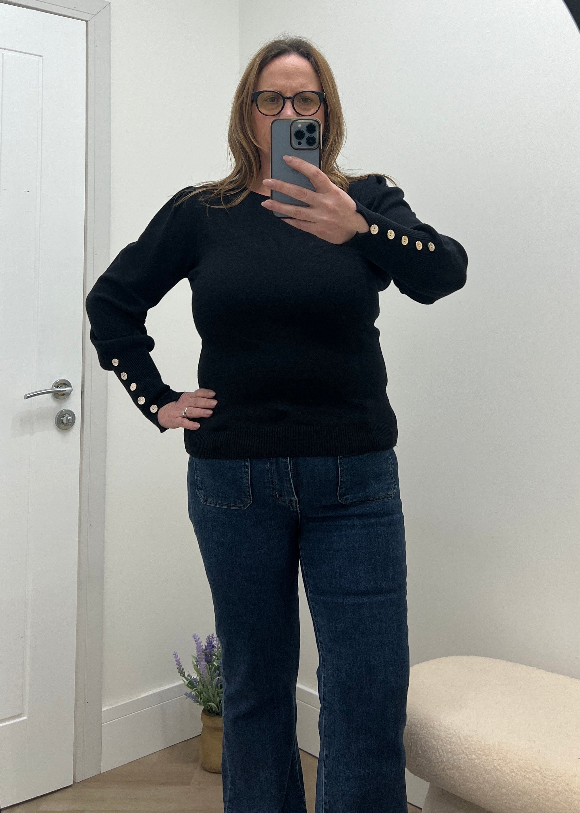 Button sleeve Jumper