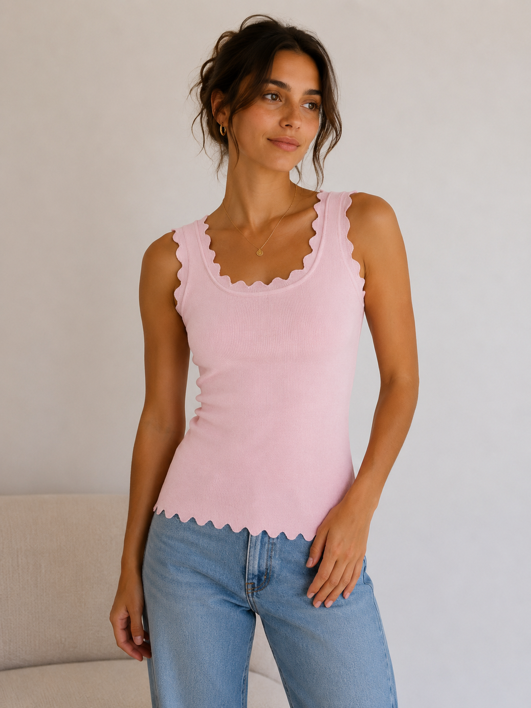 The Elowen Scallop Vest