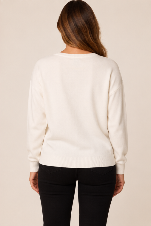 Leopard Bow Sequin Jumper Gold