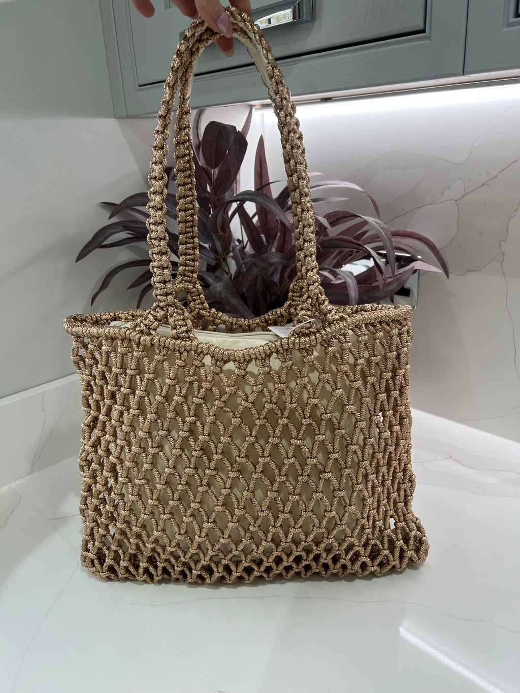 Gigi Metallic Rope Bag