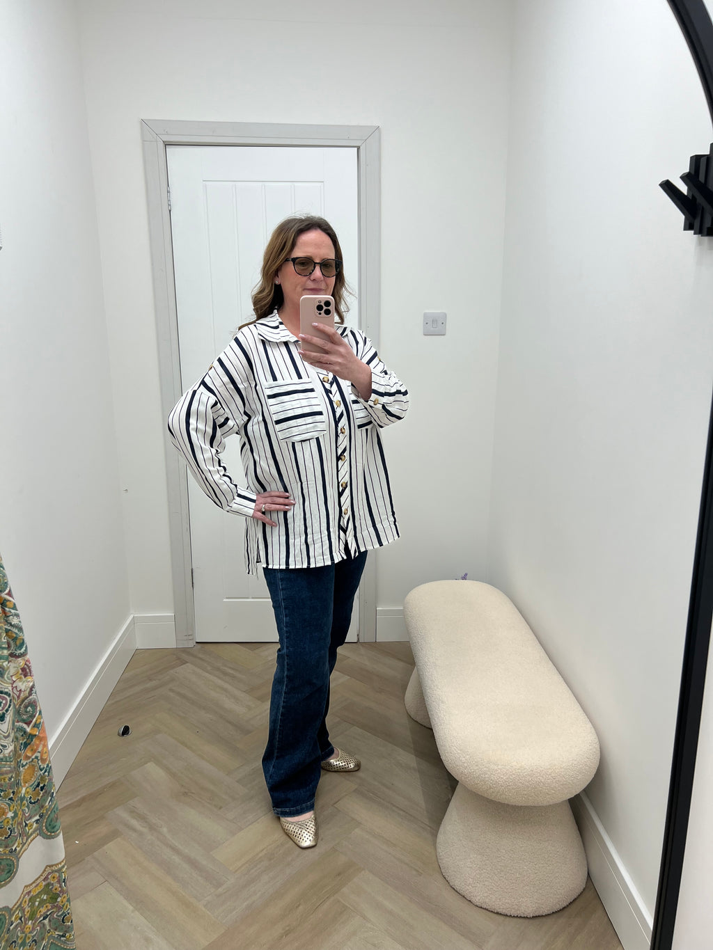 Olivia Blouse – Navy or Chocolate