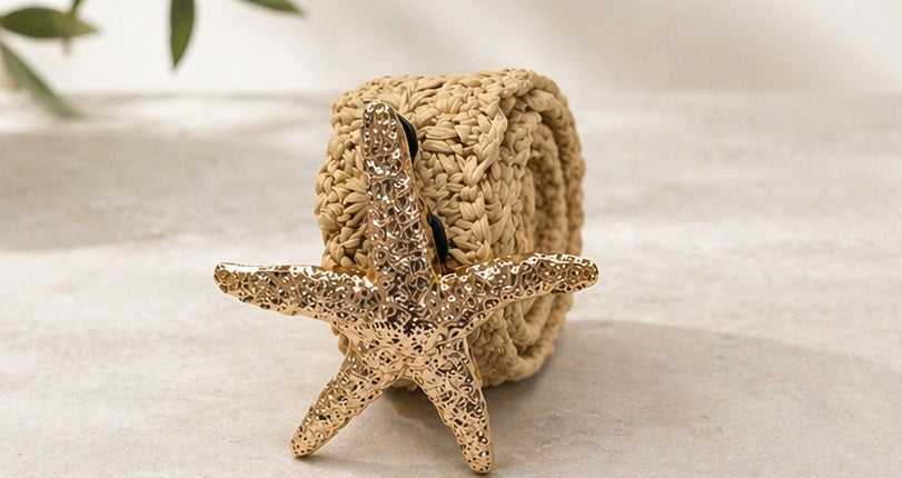 Starfish Belt – Beige, Taupe & Black