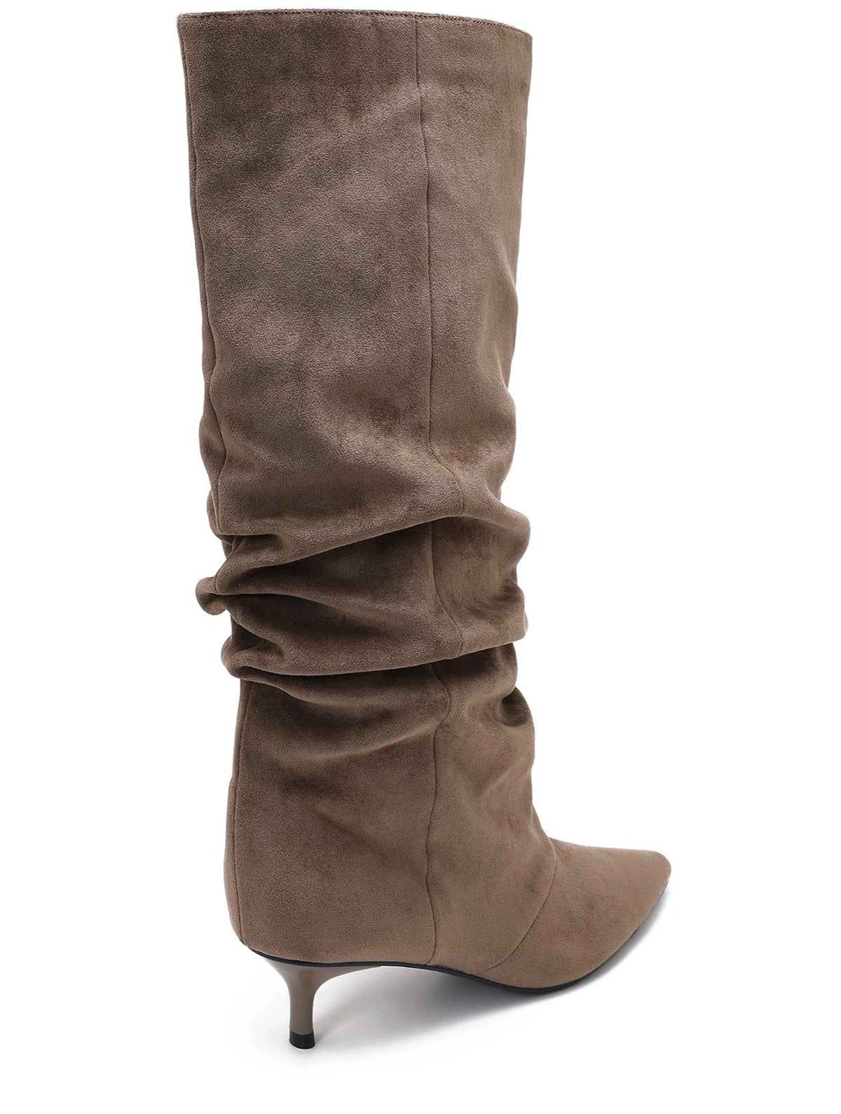 Saskia Slouched Kitten Heel Boots