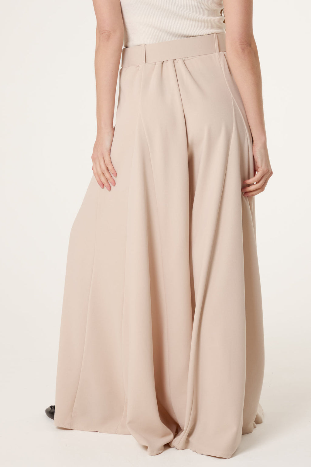 Belted Palazzo Wide Leg Trousers