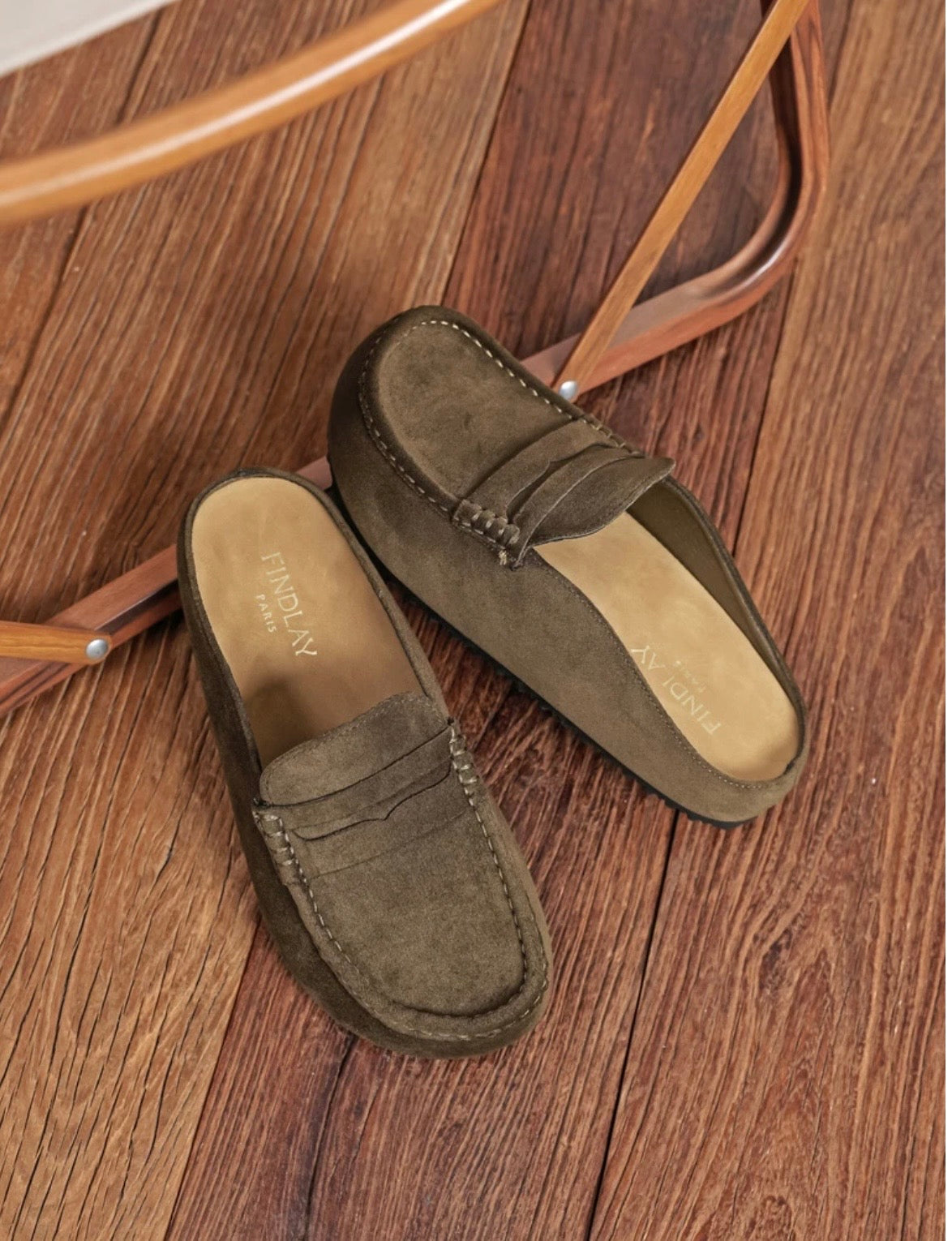 Bertie Faux Seude Loafer Style-Mules