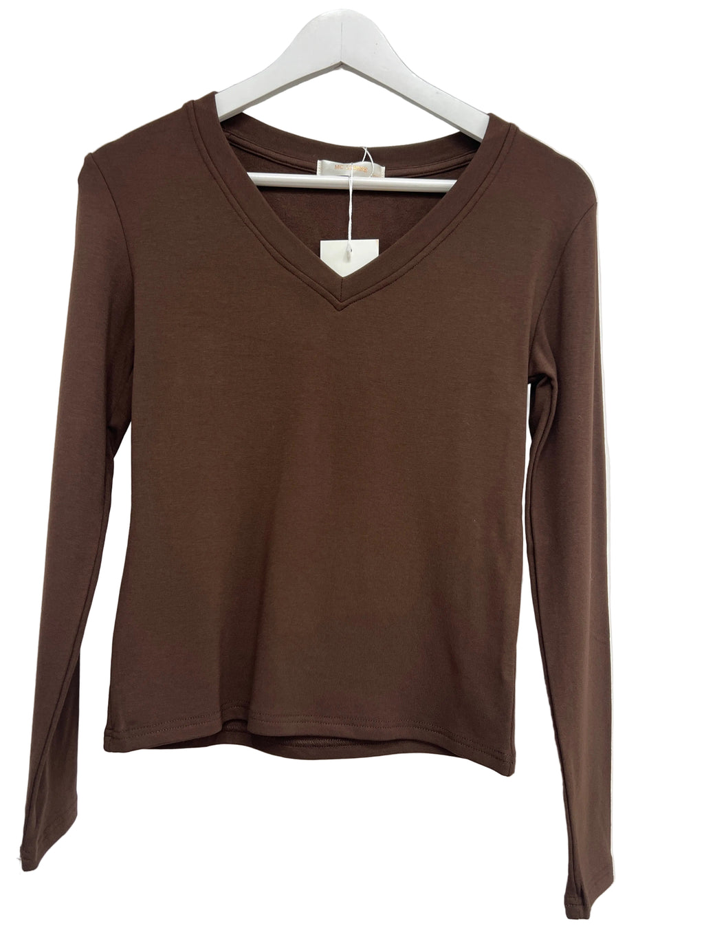 ✨ Polly V Neck Top Long Sleeve