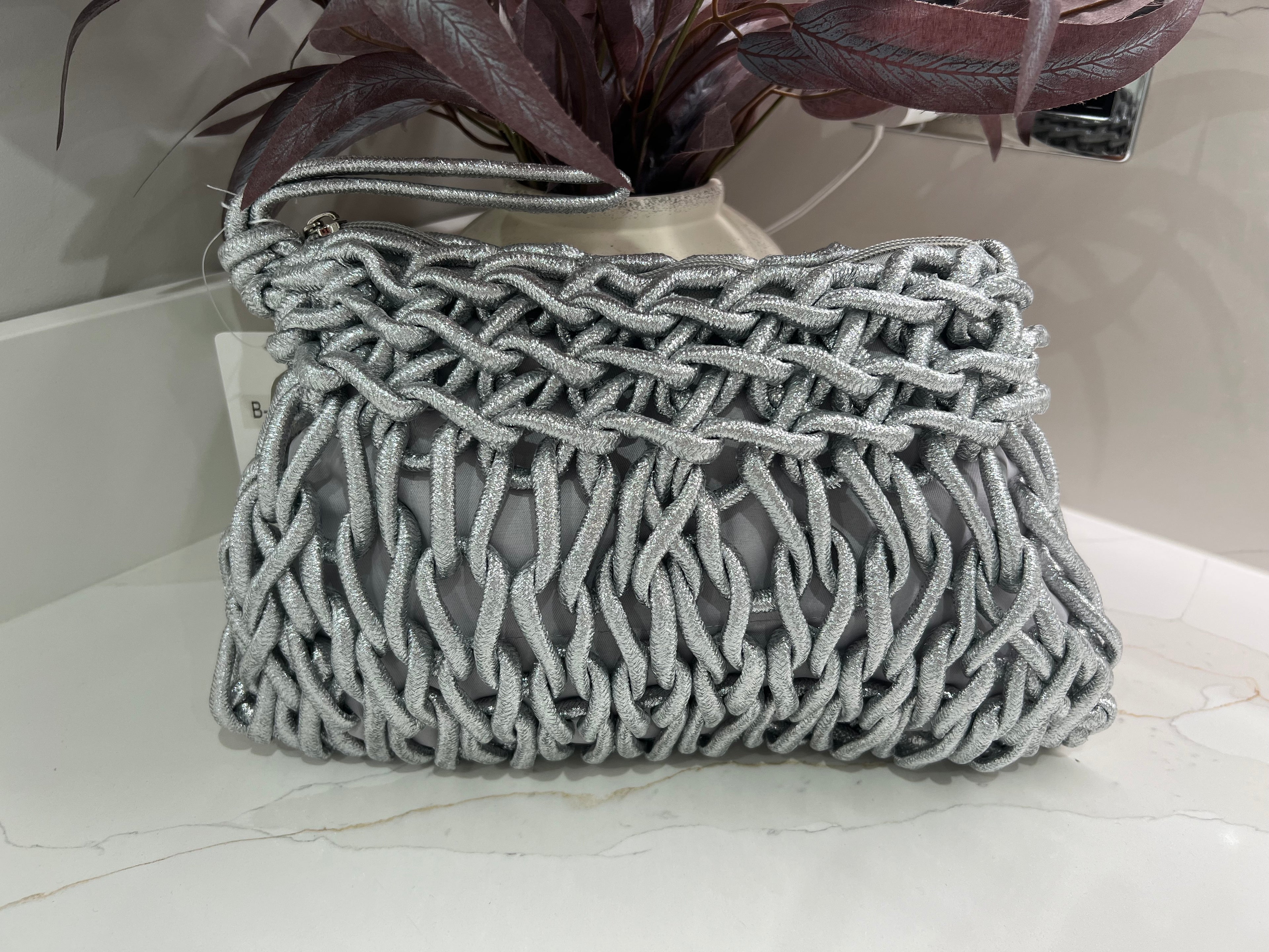 Lulu Metallic Clutch Bag