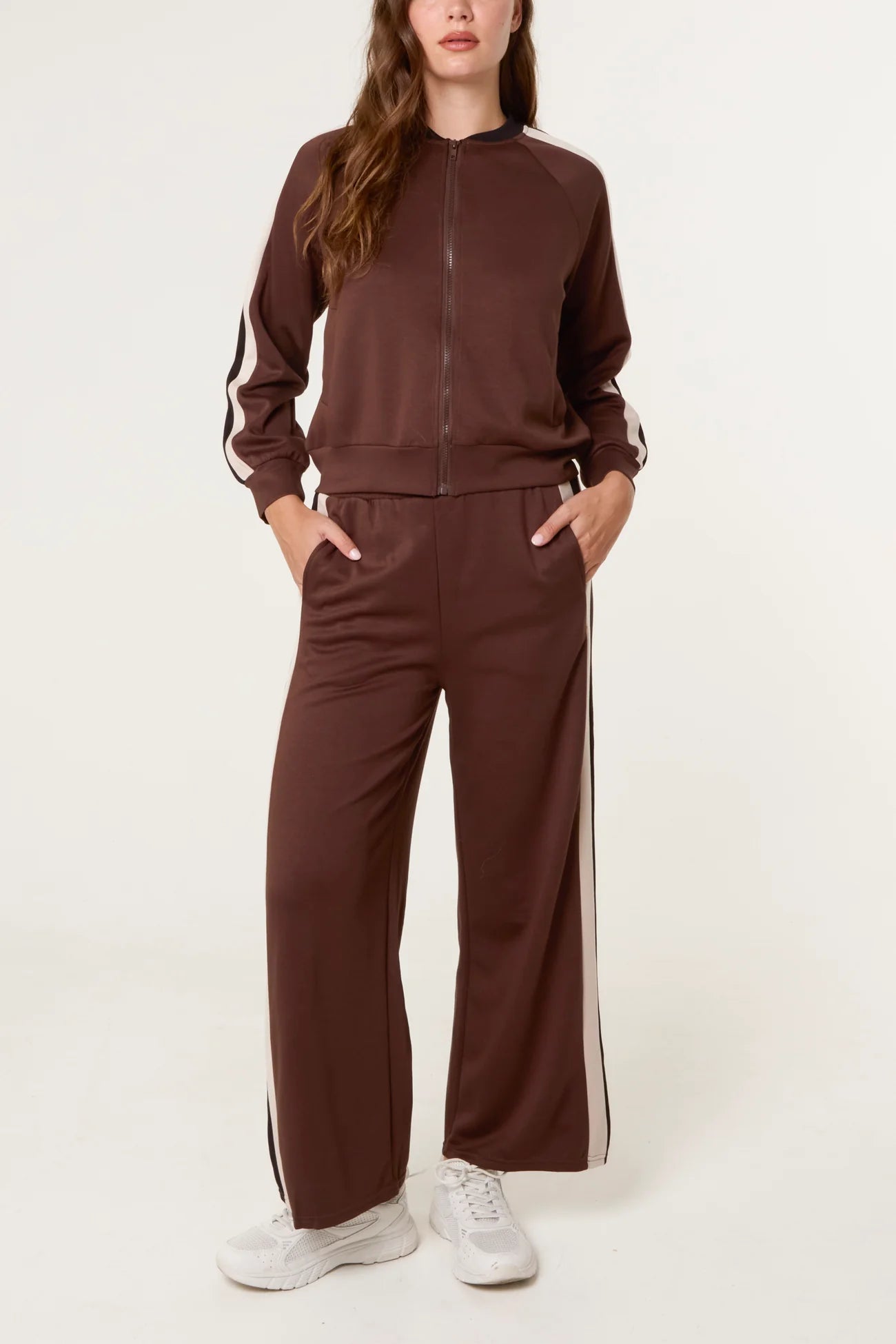 Georgie Stripe Bomber Jacket & Jogger Set