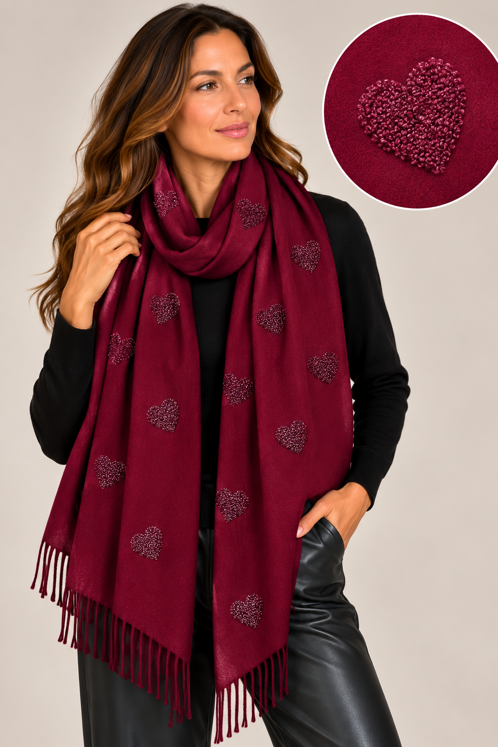 Sparkle Heart Scarf