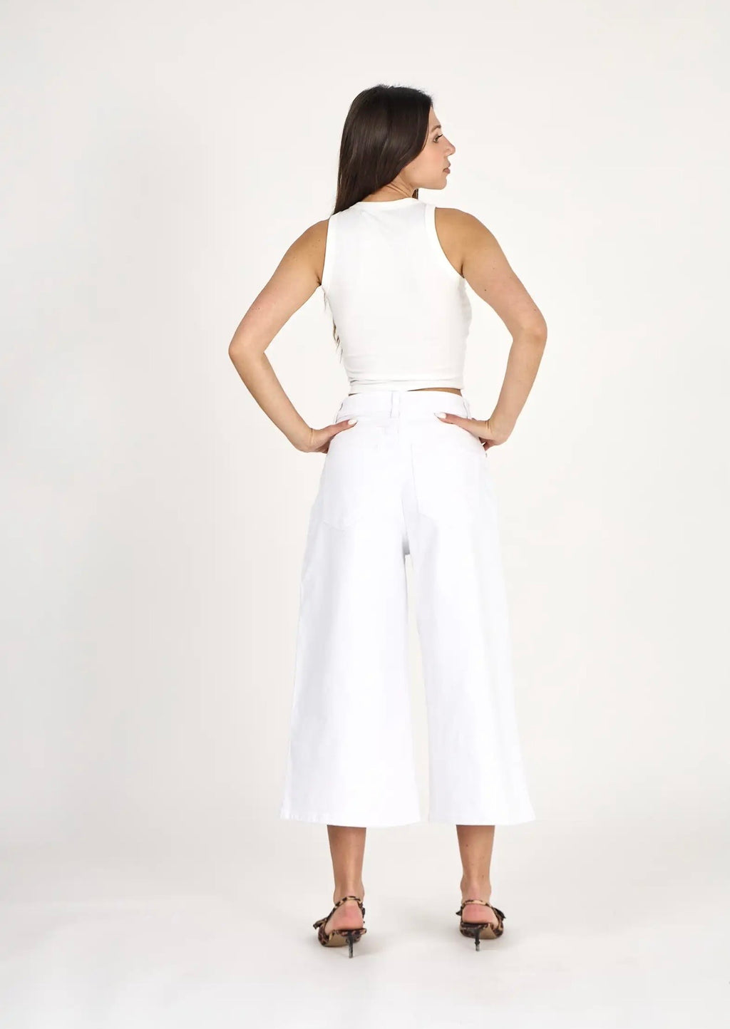 Lucy White Denim Culottes by Ana & Lucy