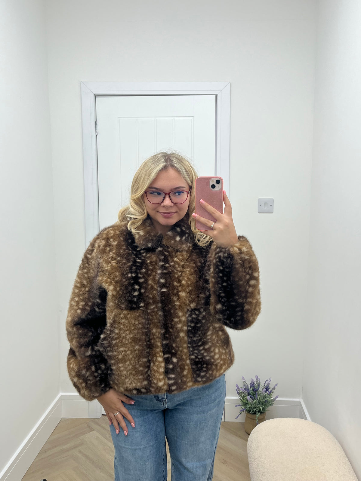 Dark Bambi Faux Fur Coat