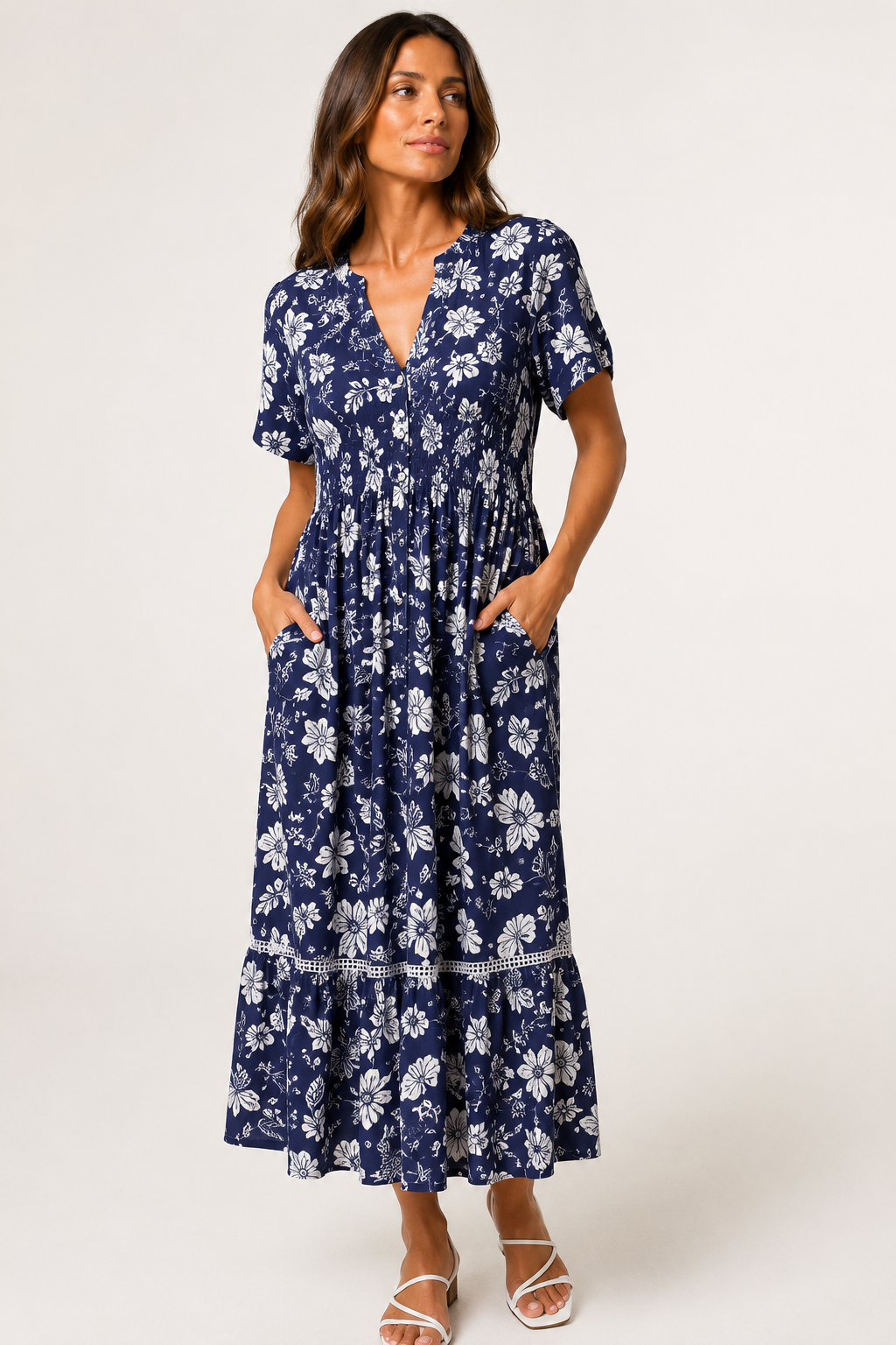 Amelia Floral Midi Dress