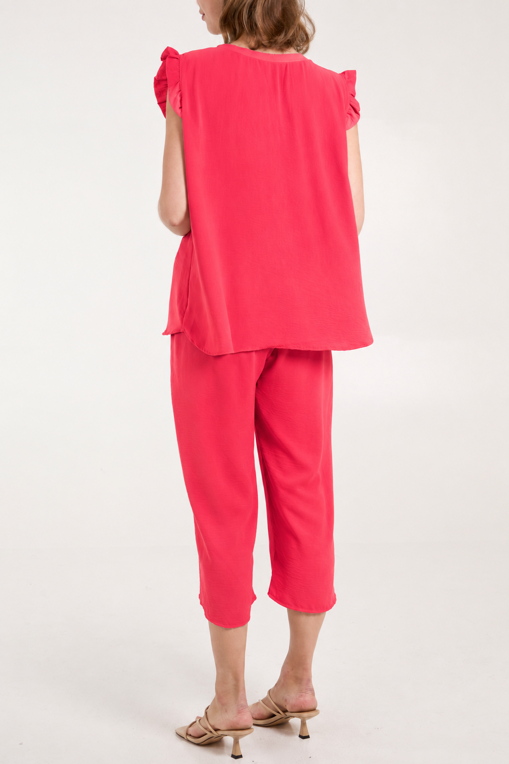 Rita Ruffle Sleeve Top & Culotte Trousers Set