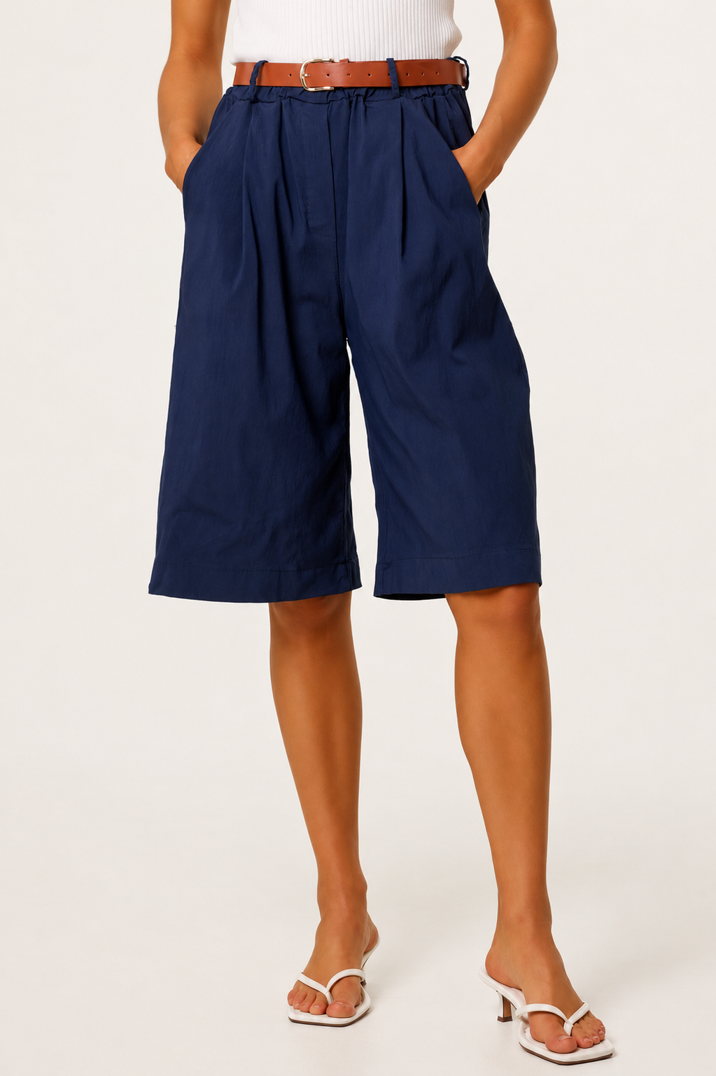 Bermuda Belted Shorts – Made in Italy