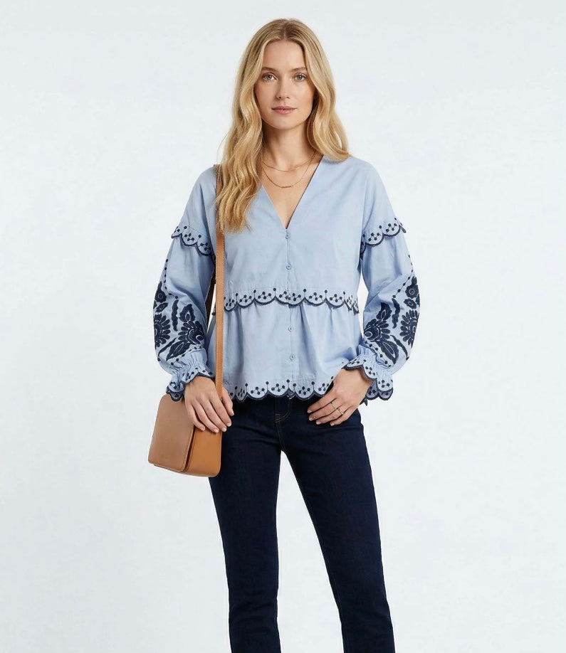 Charm Embroidered Blouse