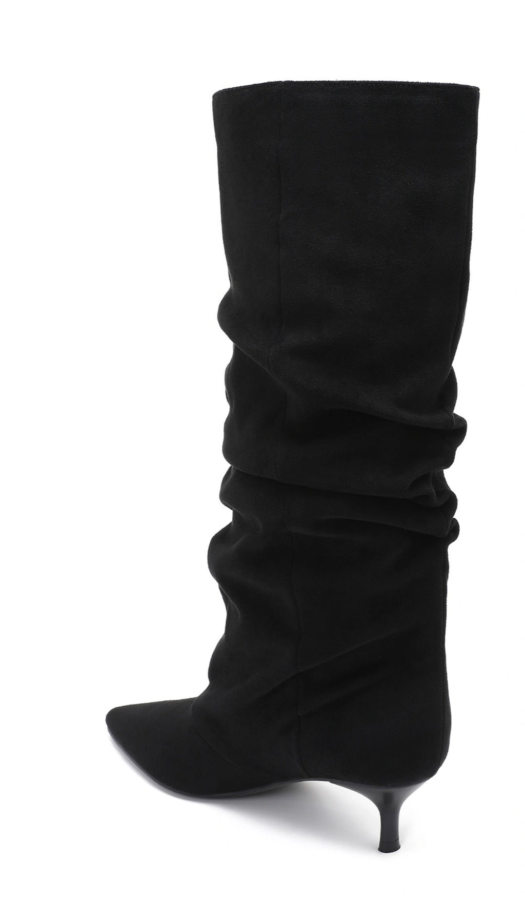 Saskia Slouched Kitten Heel Boots