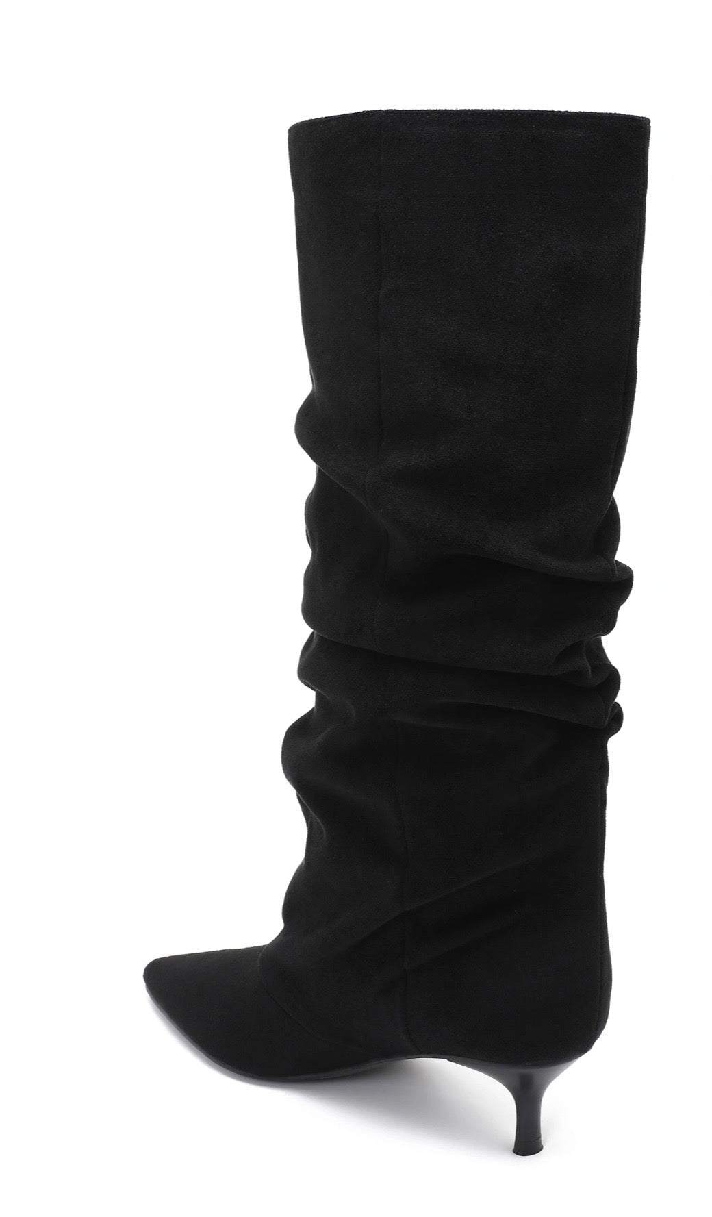 Saskia Slouched Kitten Heel Boots