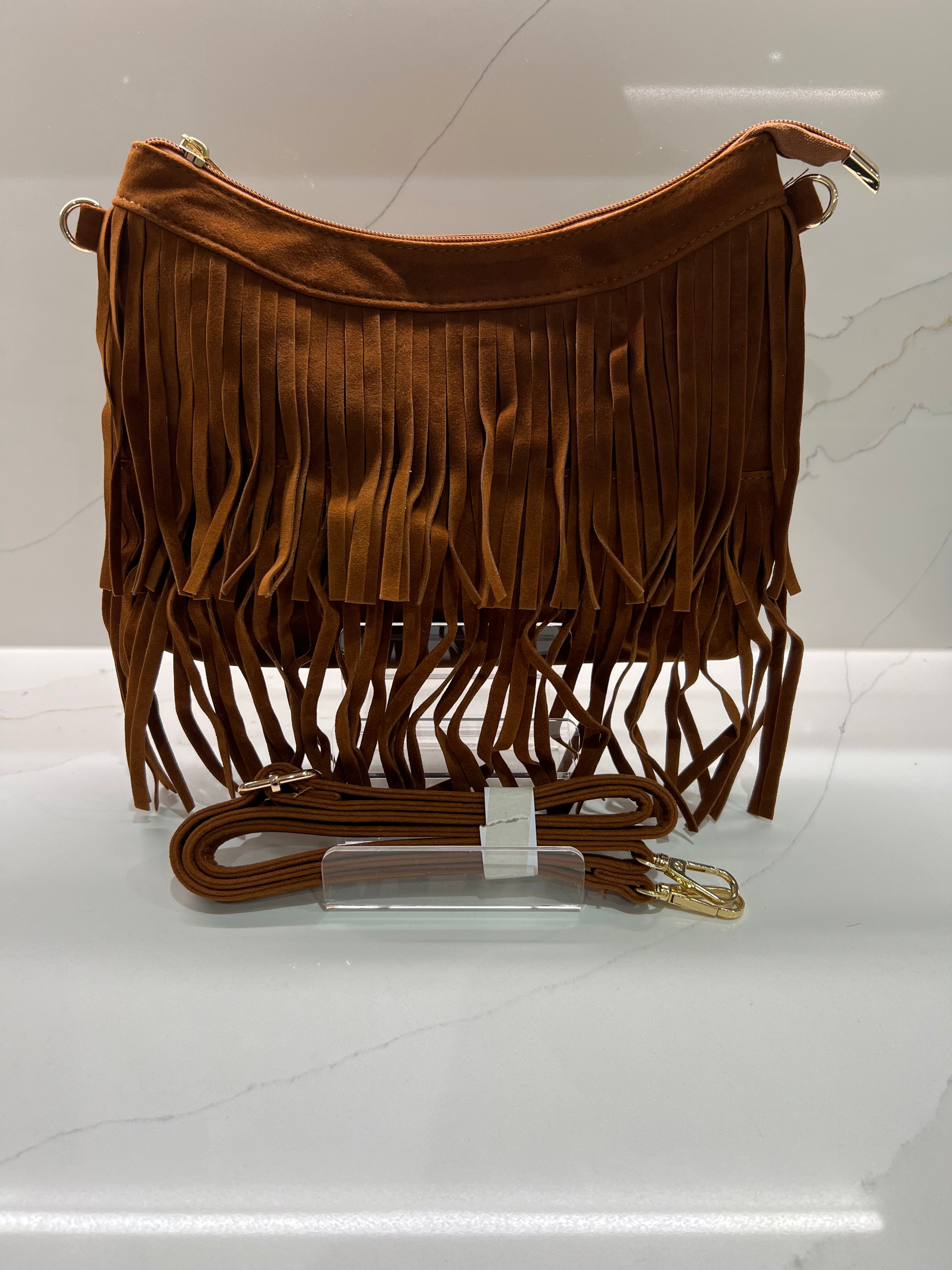 Faux Suede Fringe Bags