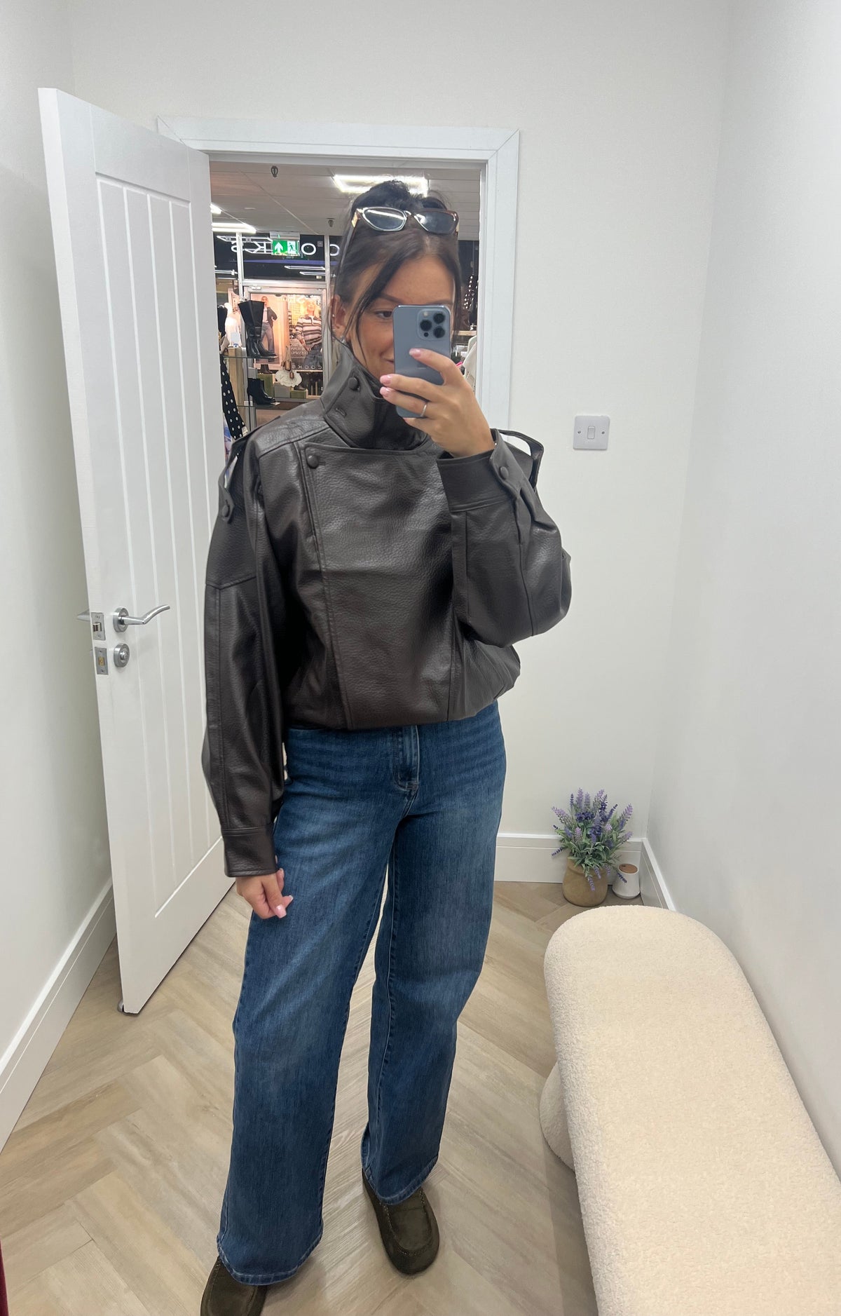 Marley Funnel Neck Soft touch PU Jacket