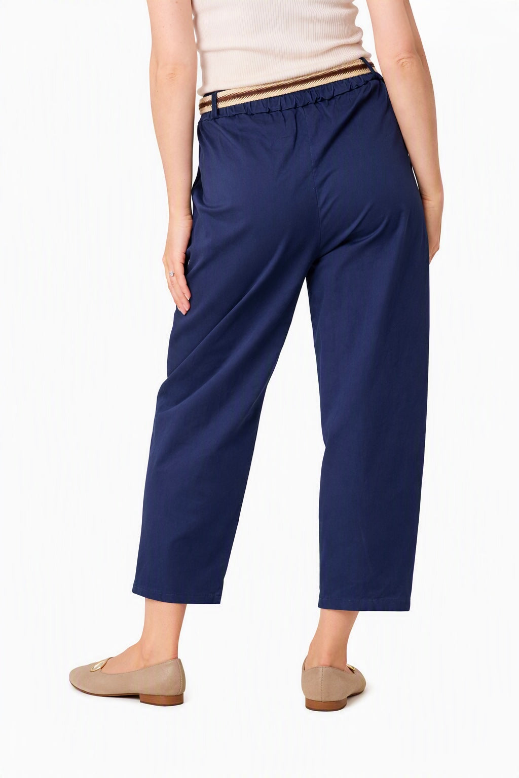 Beth Barrel Leg Trousers with Belt
