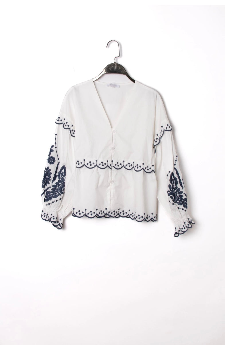Charm Embroidered Blouse