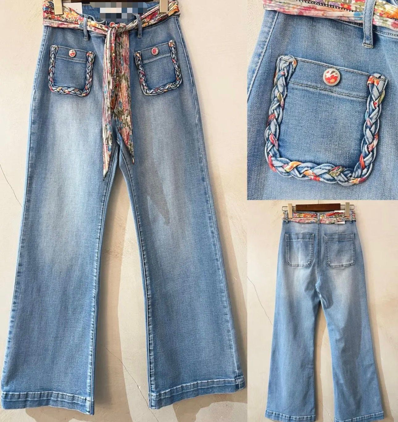 Sofia Scarf Belt Jeans