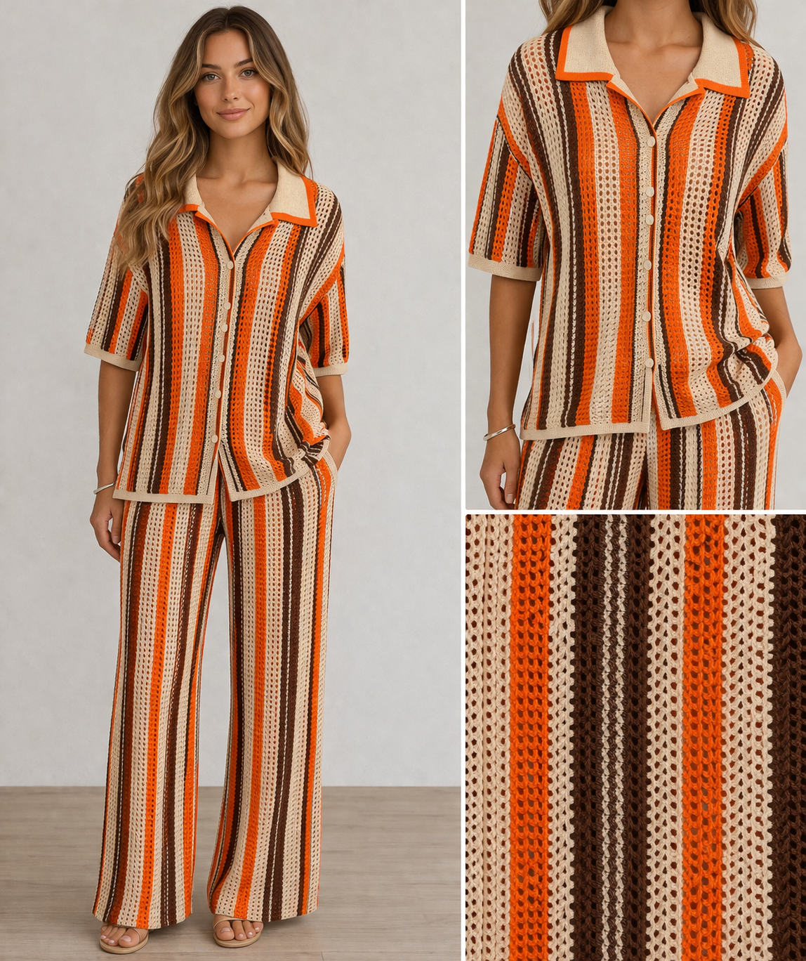 Candice Stripe Knitted Co-ord