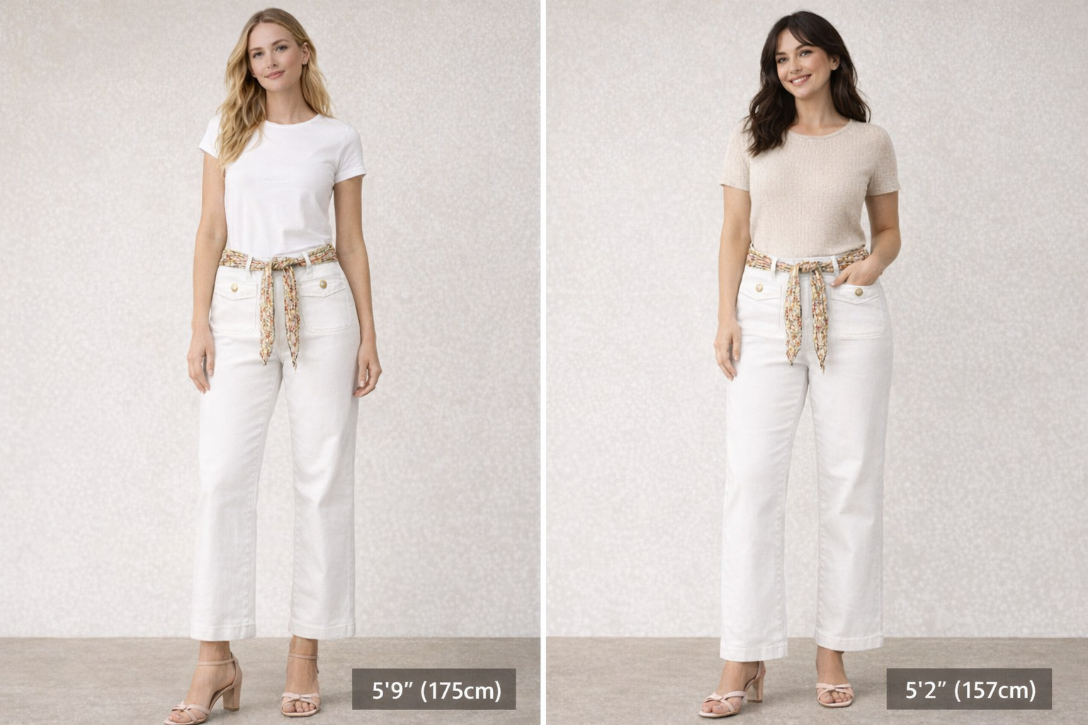 Flora White Belted Denim Jeans