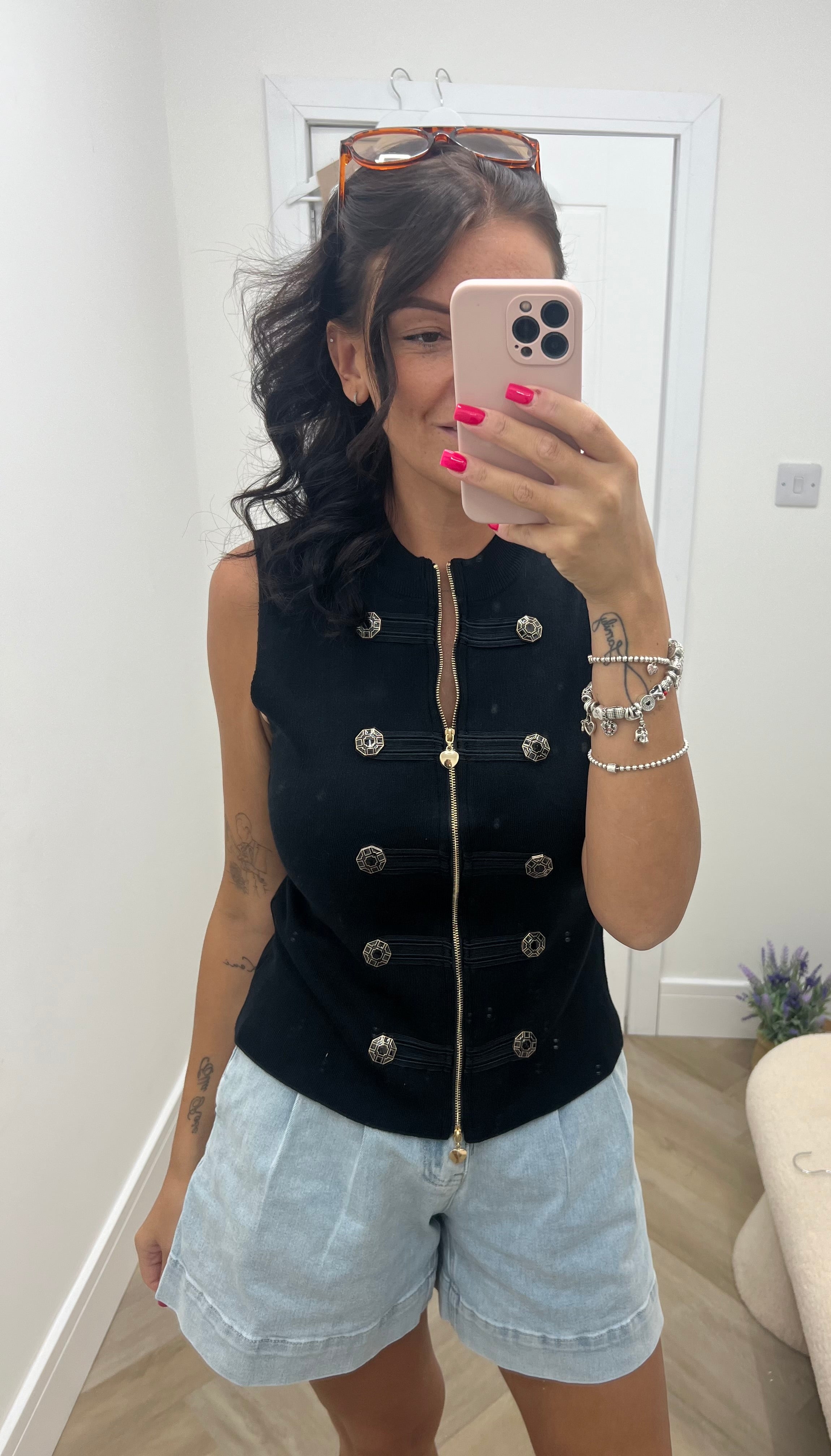 Carly zip up waistcoat