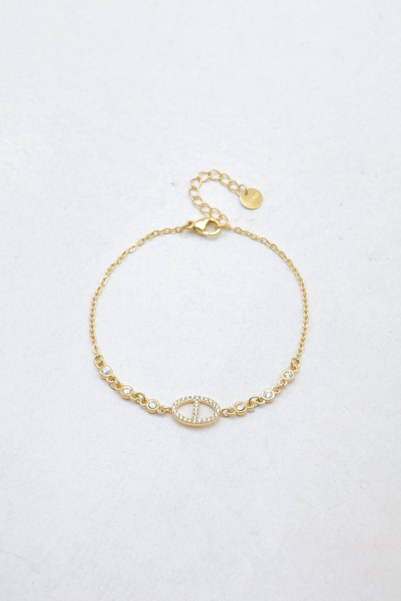 Crystal Marine Bracelet with Stone Accents