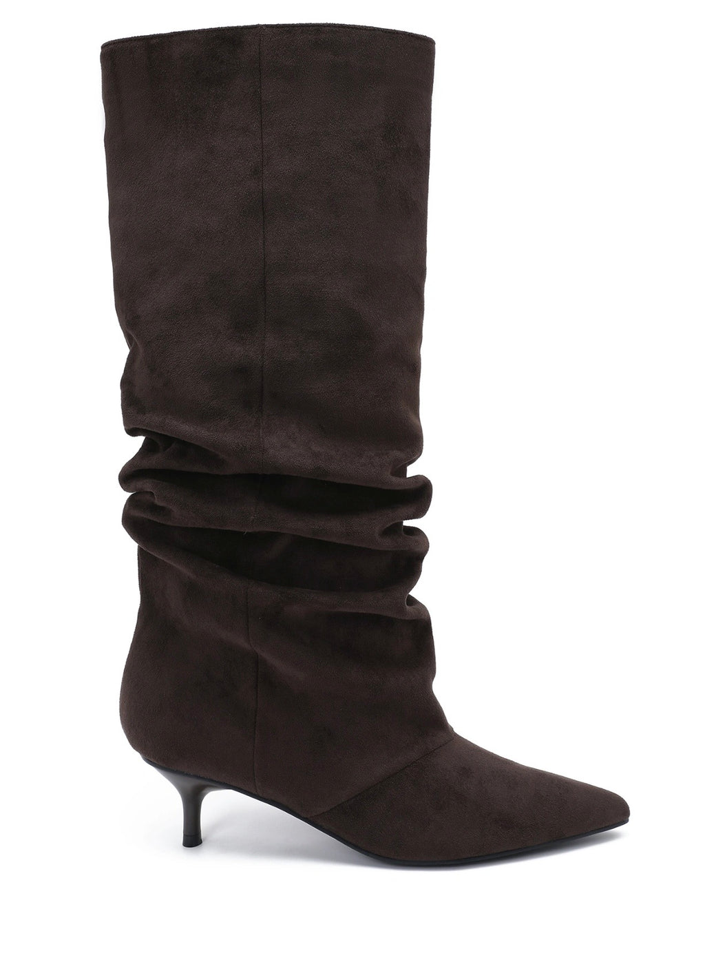 Saskia Slouched Kitten Heel Boots