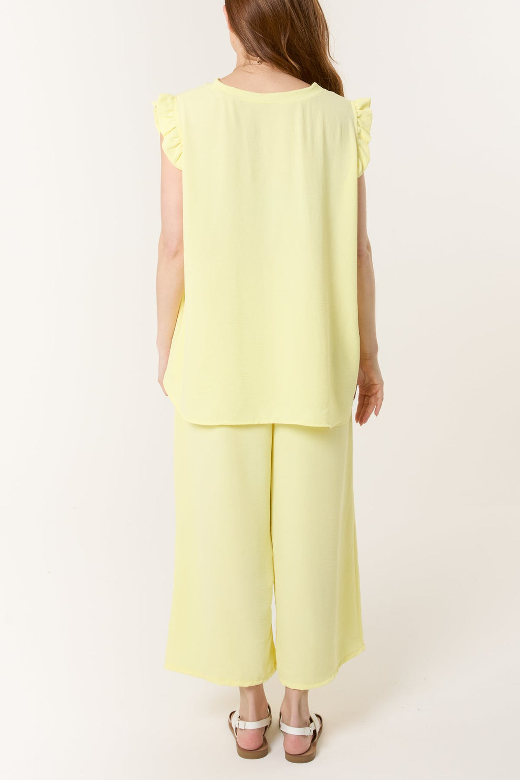 Rita Ruffle Sleeve Top & Culotte Trousers Set