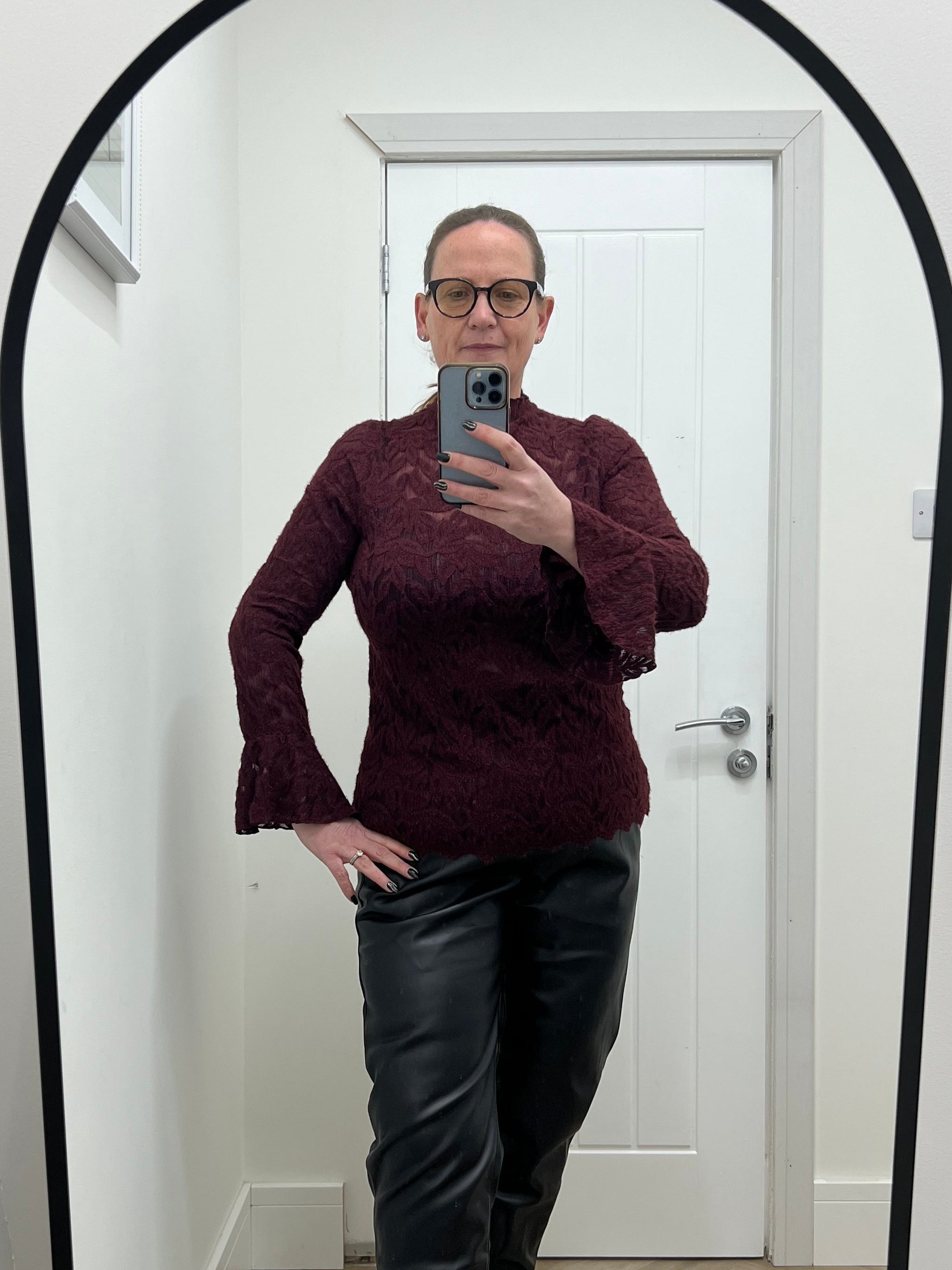 Cinch Faux Leather Trousers