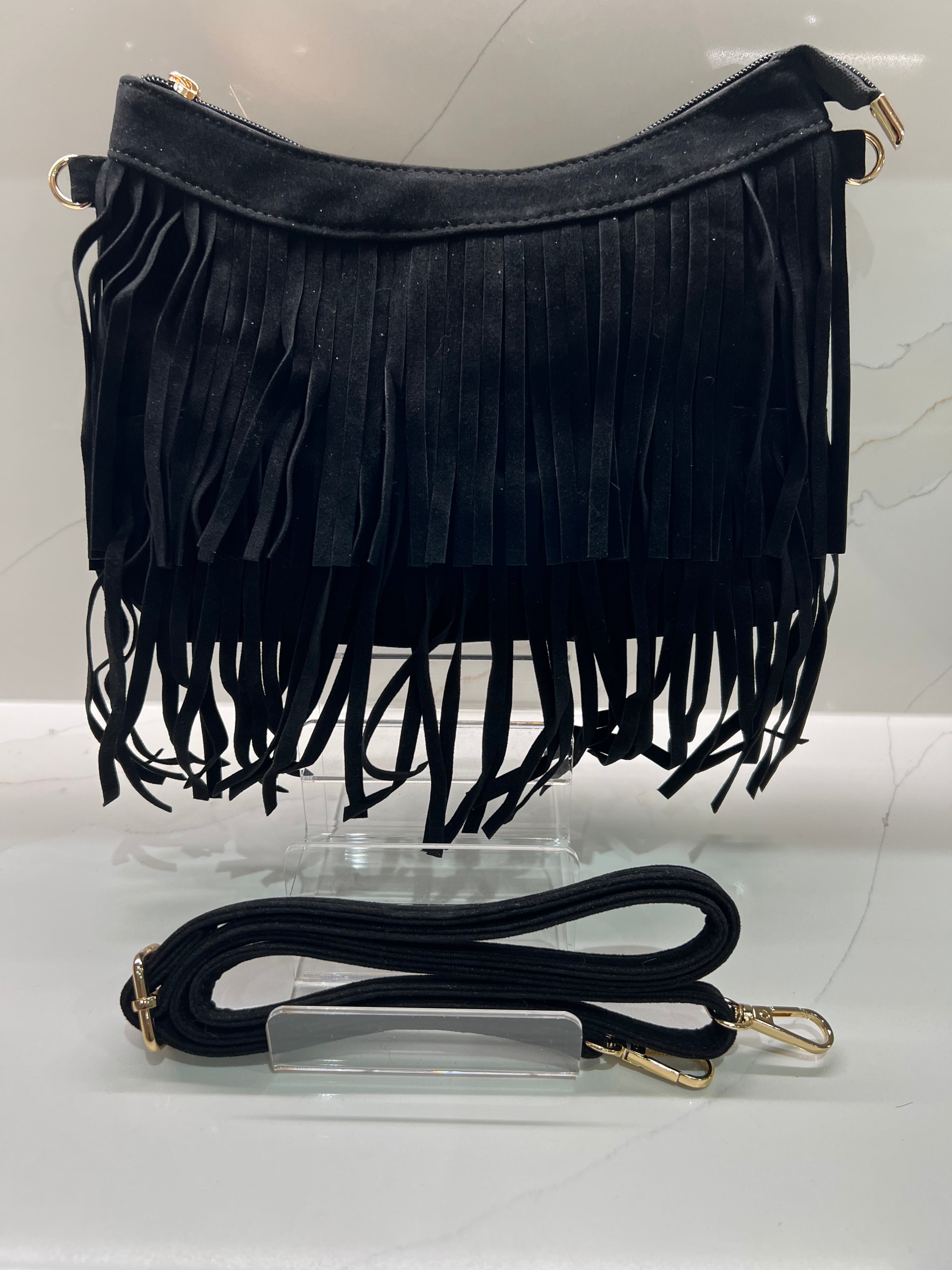 Faux Suede Fringe Bags