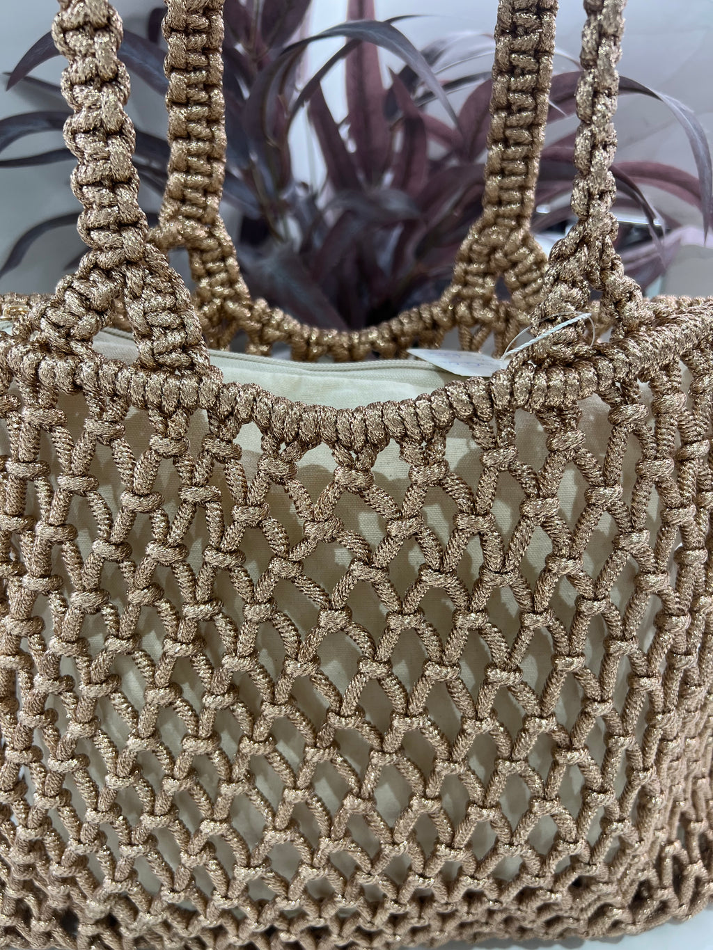 Gigi Metallic Rope Bag