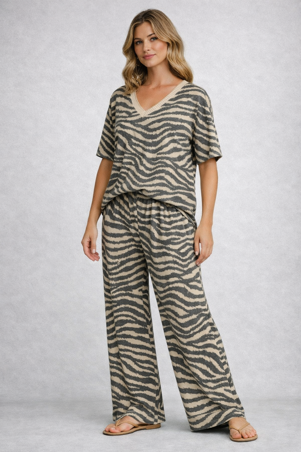Zebra Lurex Co‑ord