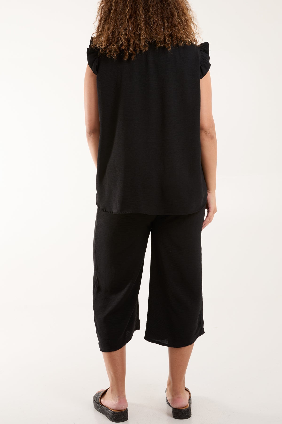 Rita Ruffle Sleeve Top & Culotte Trousers Set