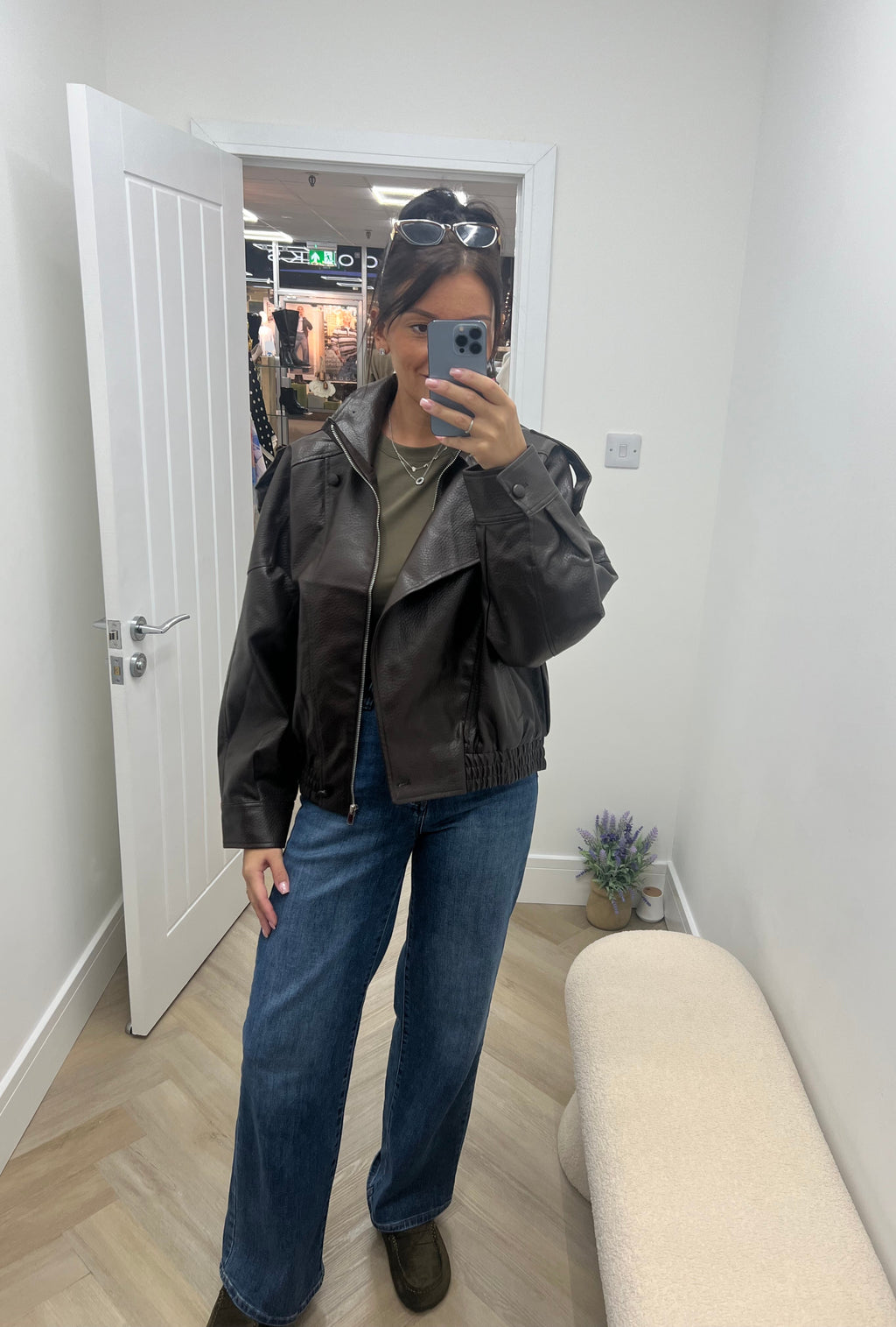 Marley Funnel Neck Soft touch PU Jacket