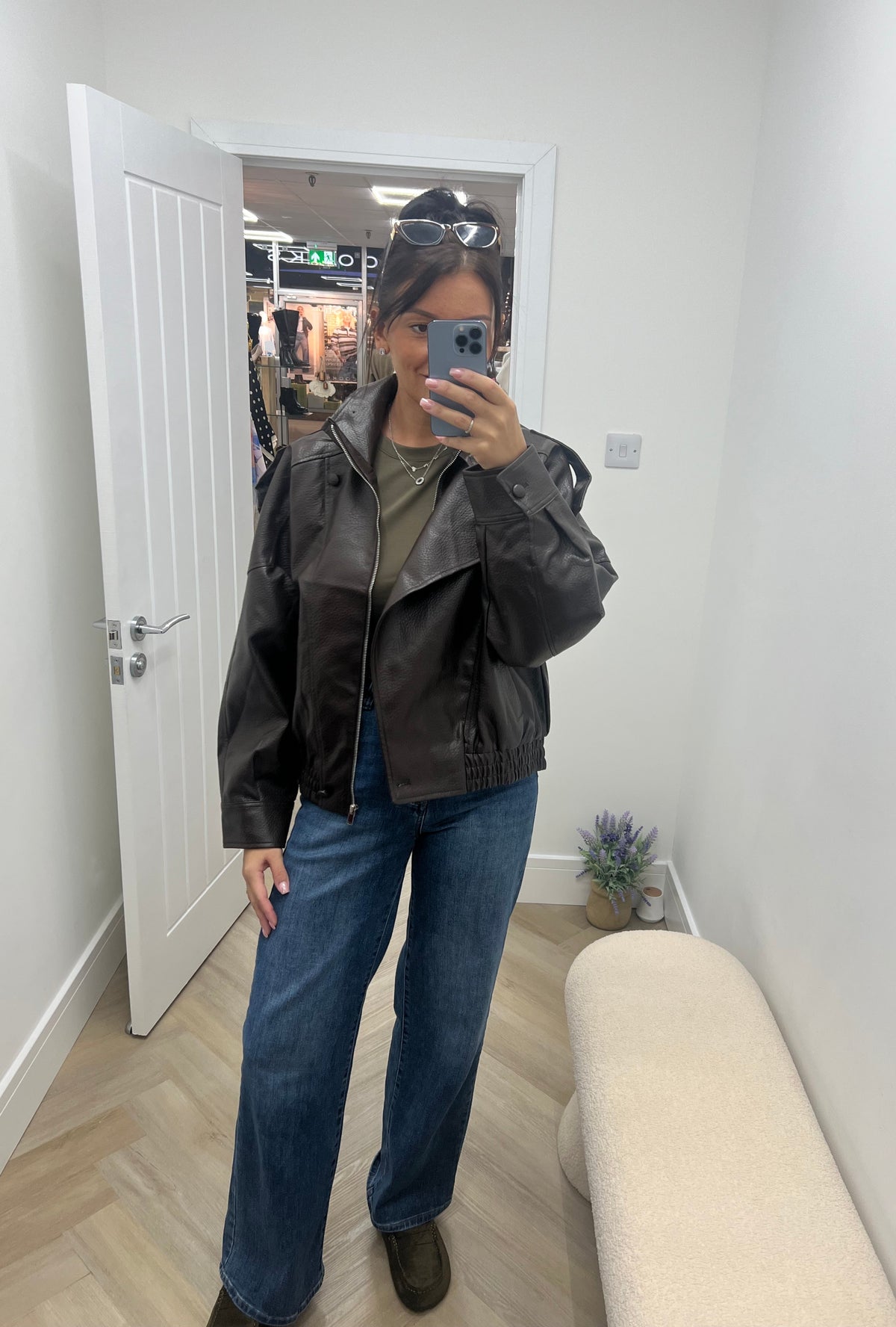 Marley Funnel Neck Soft touch PU Jacket