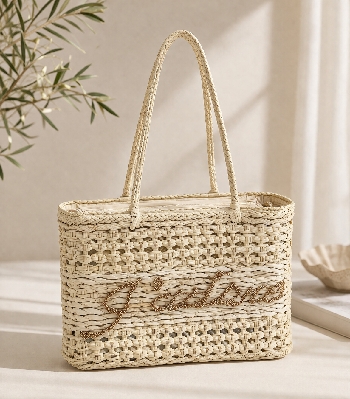 J’adore Straw Bag