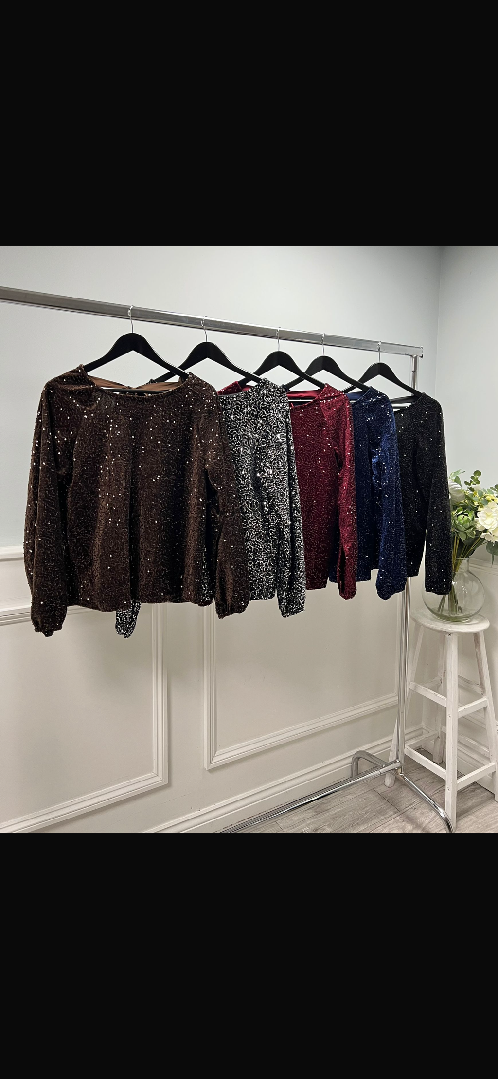 ✨ The Zadie Bow Back Sequin Top