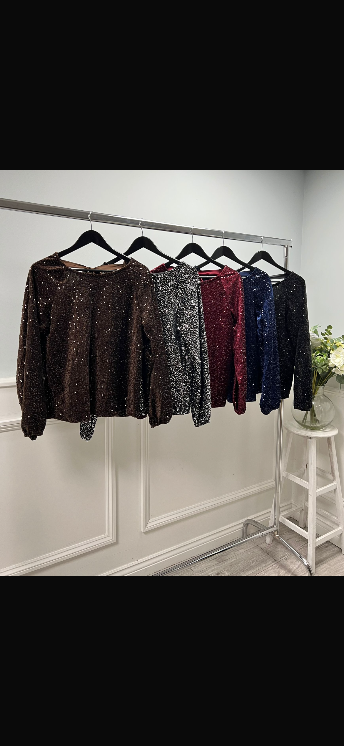 ✨ The Zadie Bow Back Sequin Top